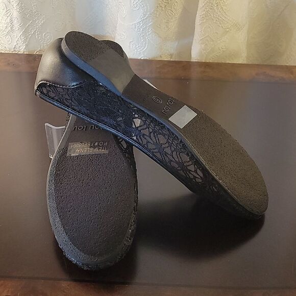 BRAND NEW  TOUTOU ELENA BLACK BALLET FLATS LACE  WOMEN"S SHOES - Picture 14 of 16